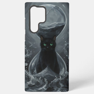 Eternal Hourglass: The Black Cat of Time Samsung Galaxy Case