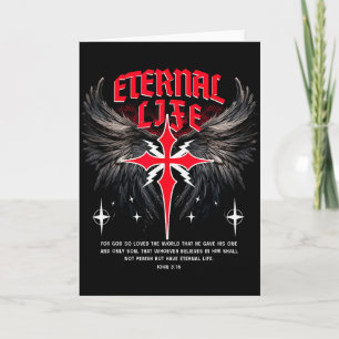 Eternal Jesus Cross Gothic Punk Life Nu Goth Bible Card