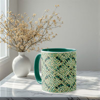 Eternal Knots Celtic Heritage Decorative Art Green