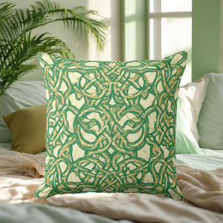 Eternal Knots Inspired Celtic Heritage Decorative  Throw Pillow