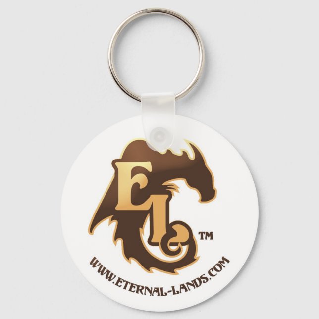 Eternal Lands Logo Keychain, Brown Keychain (Front)