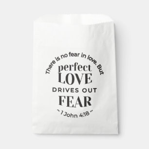 Eternal Love - 1 John 4:18 Scripture Quote Art Favour Bag