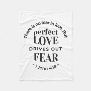 Eternal Love - 1 John 4:18 Scripture Quote Art Fleece Blanket