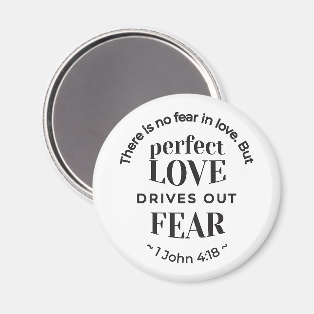Eternal Love - 1 John 4:18 Scripture Quote Art Magnet (Front/Back)