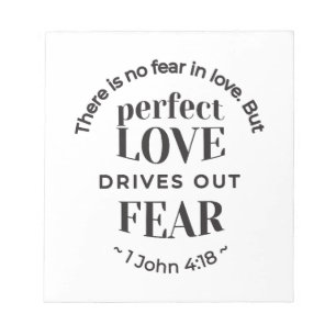 Eternal Love - 1 John 4:18 Scripture Quote Art Notepad