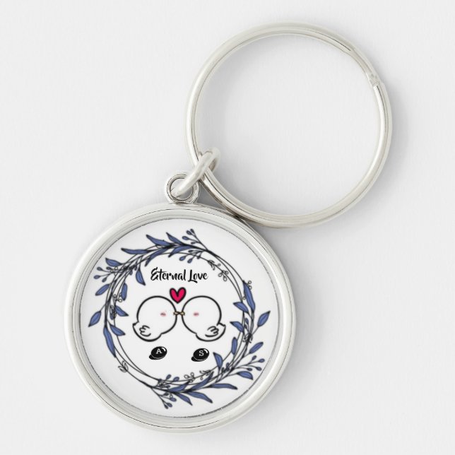 Eternal Love Birds Keychain (Front)