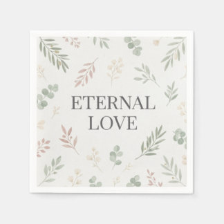 Eternal love botanical napkin