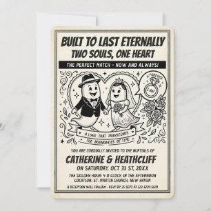 Eternal Love - Ghosts Wedding Gazette Wedding Invitation
