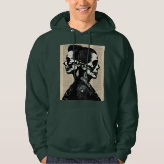 Eternal Love: Gothic Punk Skull Hoodie
