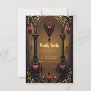 Eternal love in the shadow of Gothic darkness. RSVP Card