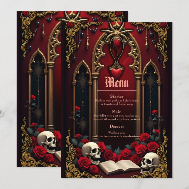 Eternal love in the shadows of darkness menu (Front/Back)