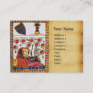 ETERNAL LOVE MONOGRAM Medieval Parchment Business Card