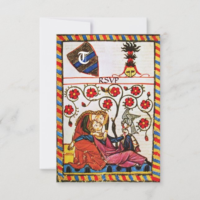 ETERNAL LOVE  MONOGRAM rsvp Announcement (Front)