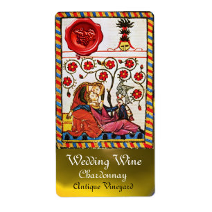 ETERNAL LOVE, RED WAX SEAL Wedding White Wine