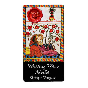 ETERNAL LOVE, RED WAX SEAL Wedding Wine