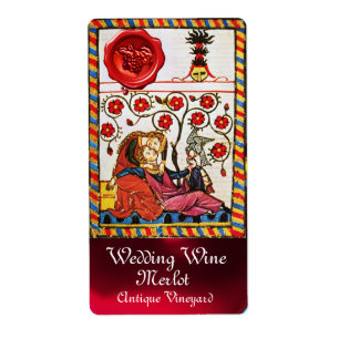 ETERNAL LOVE, RED WAX SEAL Wedding Wine