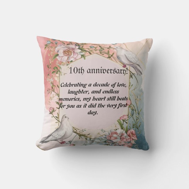 Eternal Love: Romantic Throw Pillow (Front)