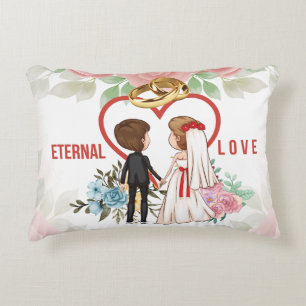 Eternal Love Save the Date Wedding Personalized Accent Pillow