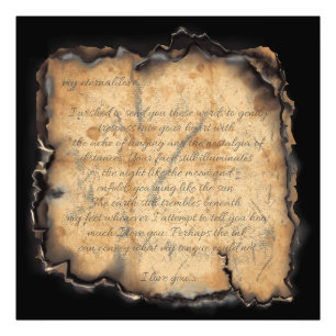 Eternal Love: Vintage-Inspired Romantic Letter Photo Print