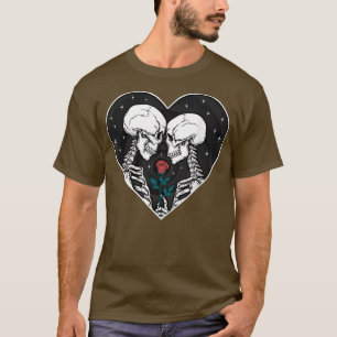 Eternal Lovers  Lovely Heart Skeleton Garden  T-Shirt