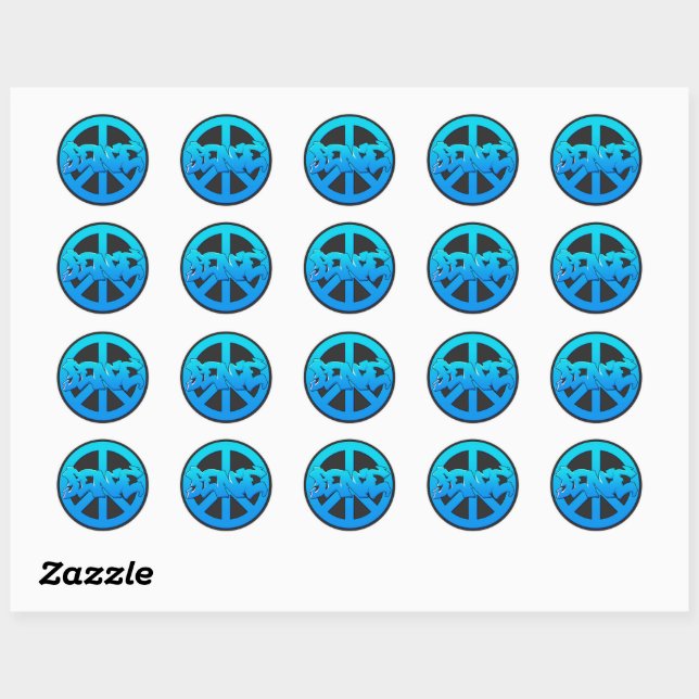 Eternal Lyphe Peace Classic Round Sticker (Sheet)