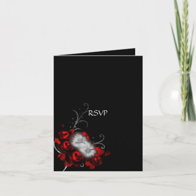 Eternal Memories Gothic Wedding RSVP Invitation (Front)