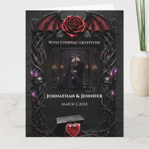 Eternal Night Gothic Vampire Wedding Dark Romance  Thank You Card