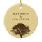 Eternal oak tree sentiment yellow holiday keepsake