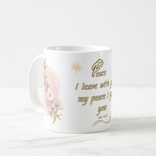 Eternal Peace Mug: 'John 14:27' Bible Verse Design Coffee Mug