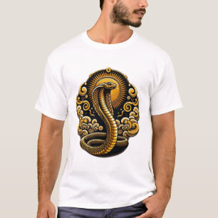 Eternal Radiance: The Golden Serpent" T-Shirt
