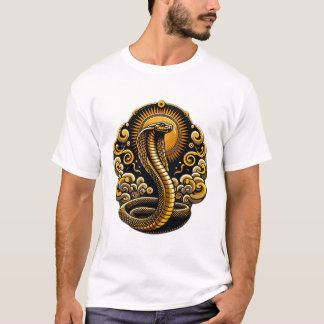 Eternal Radiance: The Golden Serpent" T-Shirt