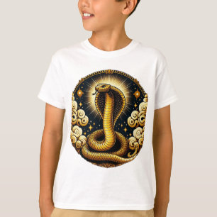 Eternal Radiance: The Golden Serpent" T-Shirt
