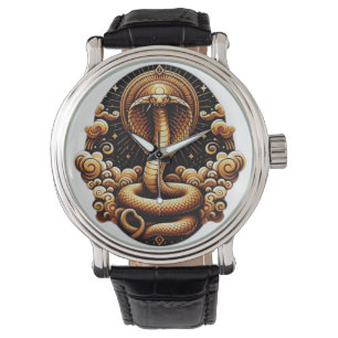 Eternal Radiance: The Golden Serpent" Watch