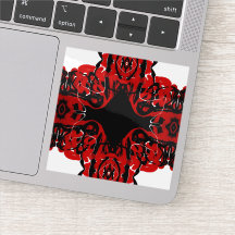 Eternal Red Abstract Acrylic Paint Pour Fluid Art