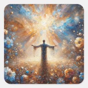 Eternal Saved - Jesus Series Art Collection Square Sticker