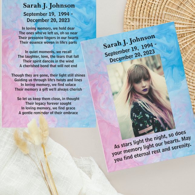 Eternal Serenity Personalized Sympathy Card (Creator Uploaded)
