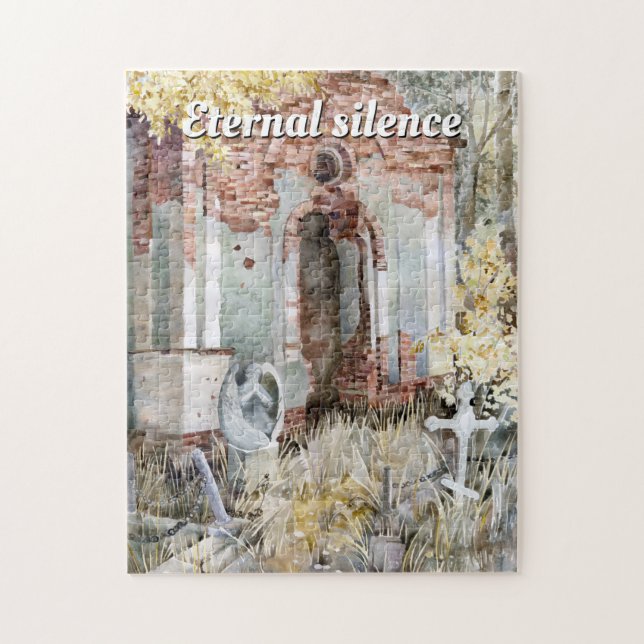 Eternal silence in the cemetery  jigsaw puzzle (Vertical)