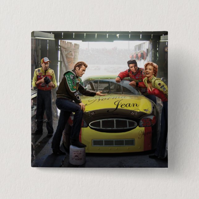 Eternal Speedway 2 Inch Square Button (Front)