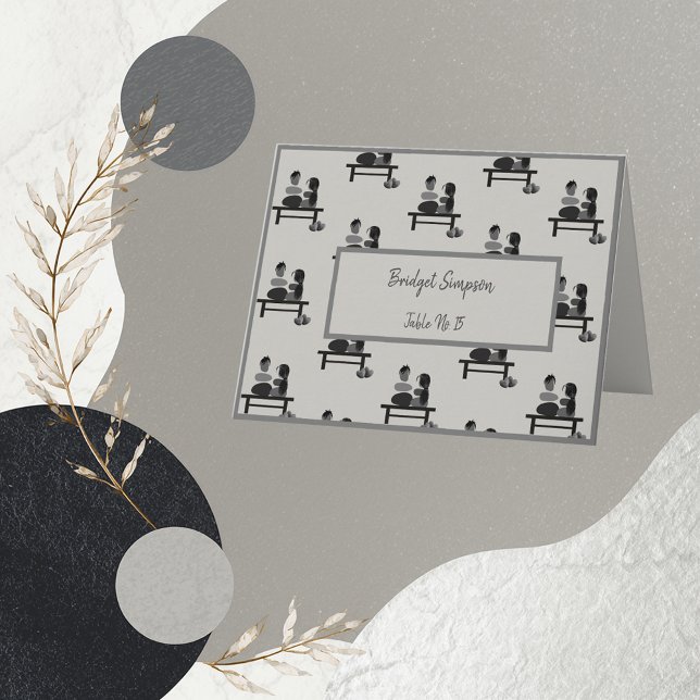 Eternal Stone couple Boho guest seating card (Creator Uploaded)