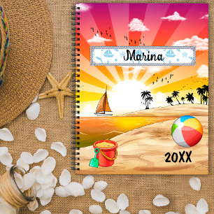 Eternal Summer Sunset tropical Beach Customized Planner