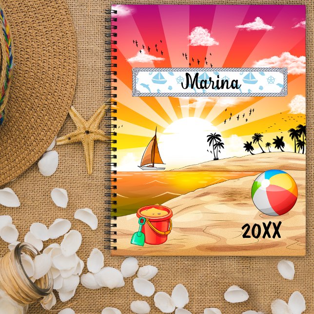 Eternal Summer Sunset tropical Beach Customized Planner (Creator Uploaded)