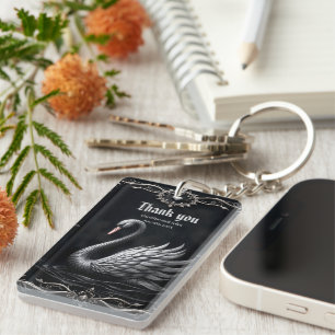 Eternal Swan of Love, Forever Begins Here. Keychain