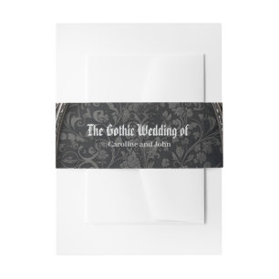 Eternal Vows Beneath Midnight Wings. Invitation Belly Band