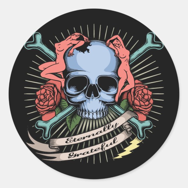 Eternally Grateful Classic Round Sticker (Front)