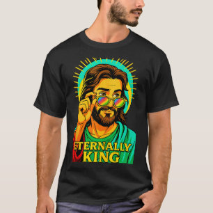 Eternally King Cool Jesus Christian Anime Manga Po T-Shirt