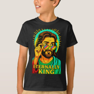 Eternally King Cool Jesus Christian Anime Manga Po T-Shirt