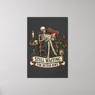 Eternally Waiting News  Canvas Print