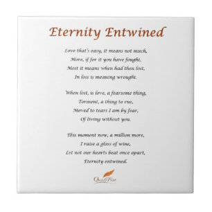 Eternity Entwined Poem Tile