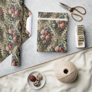 Eternity is Often Enough – Gothic Floral Design Wrapping Paper