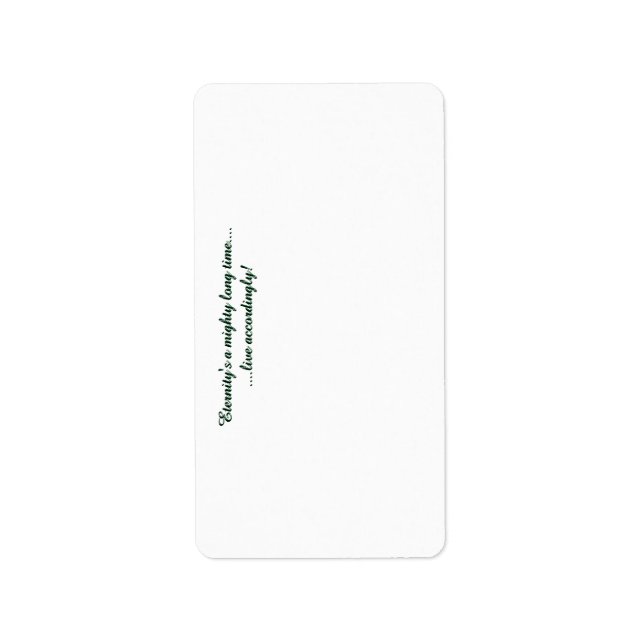 Eternity Label (Front)